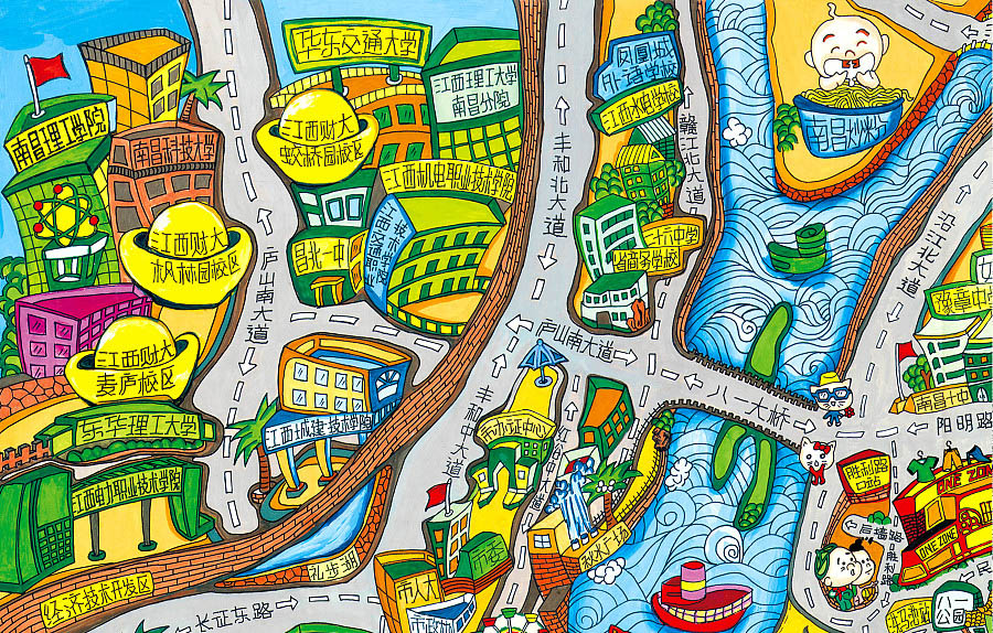锡林浩特手绘地图景区的历史见证